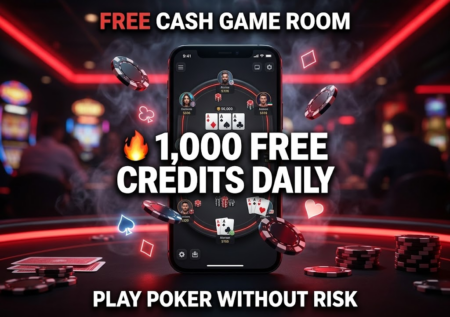 Free Cash Game Room – Practice Poker with 1,000 Free Credits Every Day